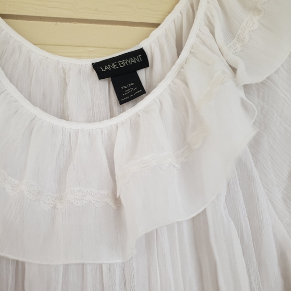 Lane Bryant Top  Gauze Boho Renaissance Blouse 18/20 Festival sheer top … - Picture 6 of 8